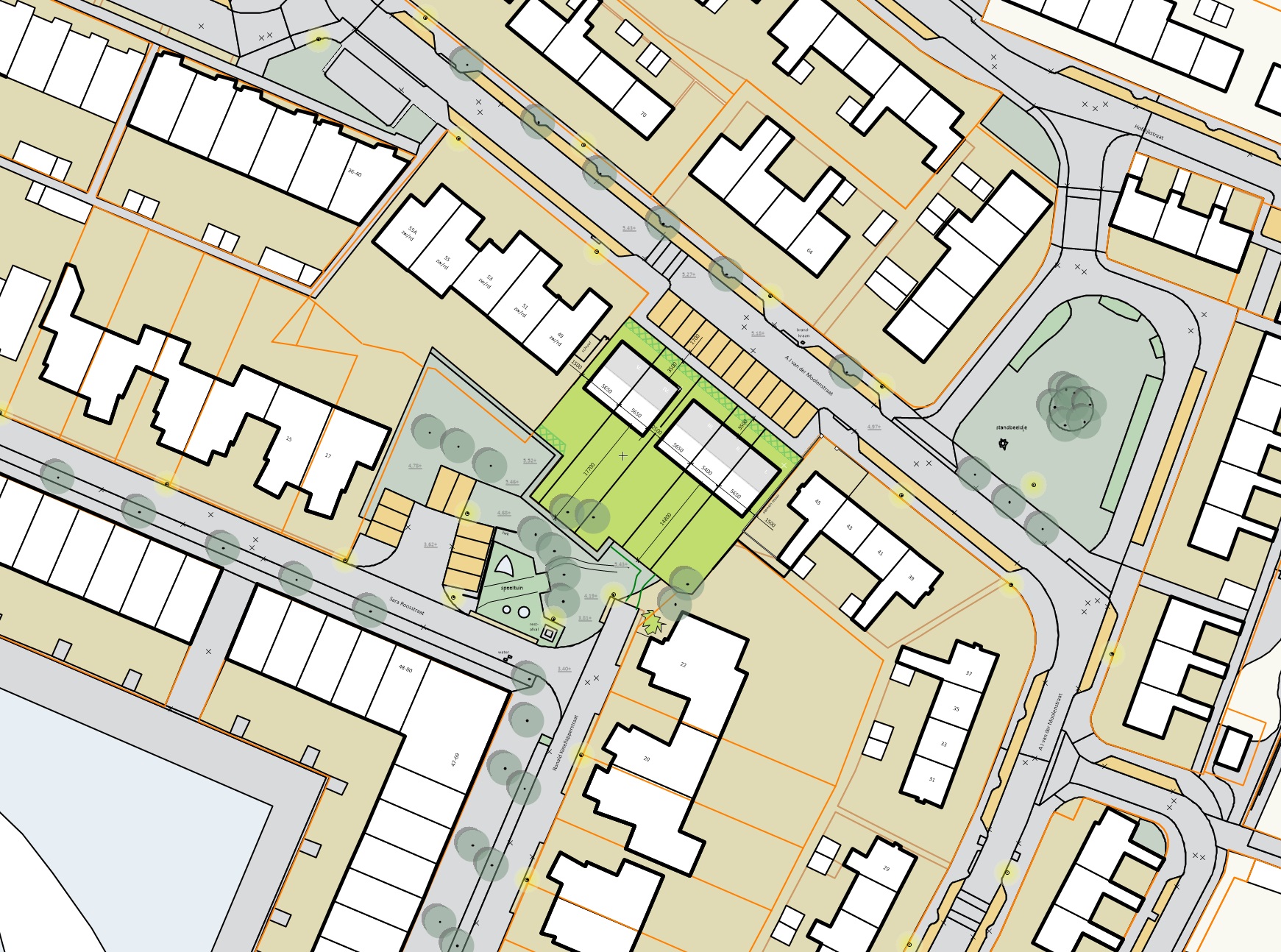 Nieuwbouw 5 energiezuinige eengezinshuizen